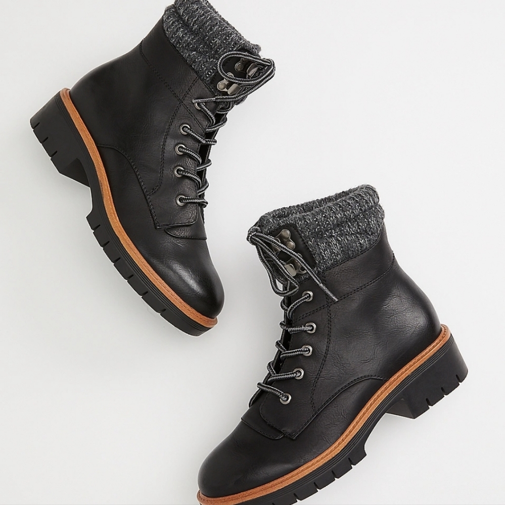 Maurices Black adventure boots NWT